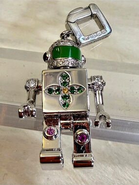 Louis Vuitton 18kt Spaceman Charms
White Gold Bag Charm With Gemstones